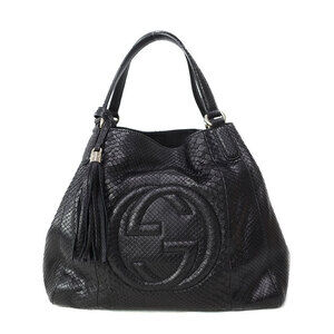 Gucci Soho Interlocking GG Pebbled Leather Tote